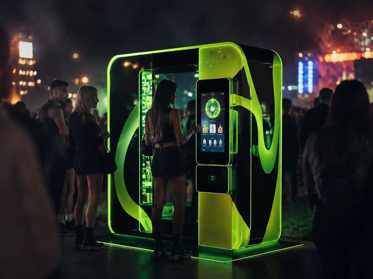 Branded smart vending kiosk compared with traditional vending